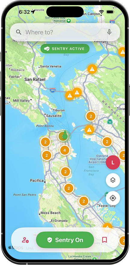 HeadRoom Sentry Mode active with hazard monitoring